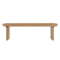 Christopher Knight Home Ningning Farmhouse Pine Dining Bench with Unique Leg Design, Natural, Rectangular Legs