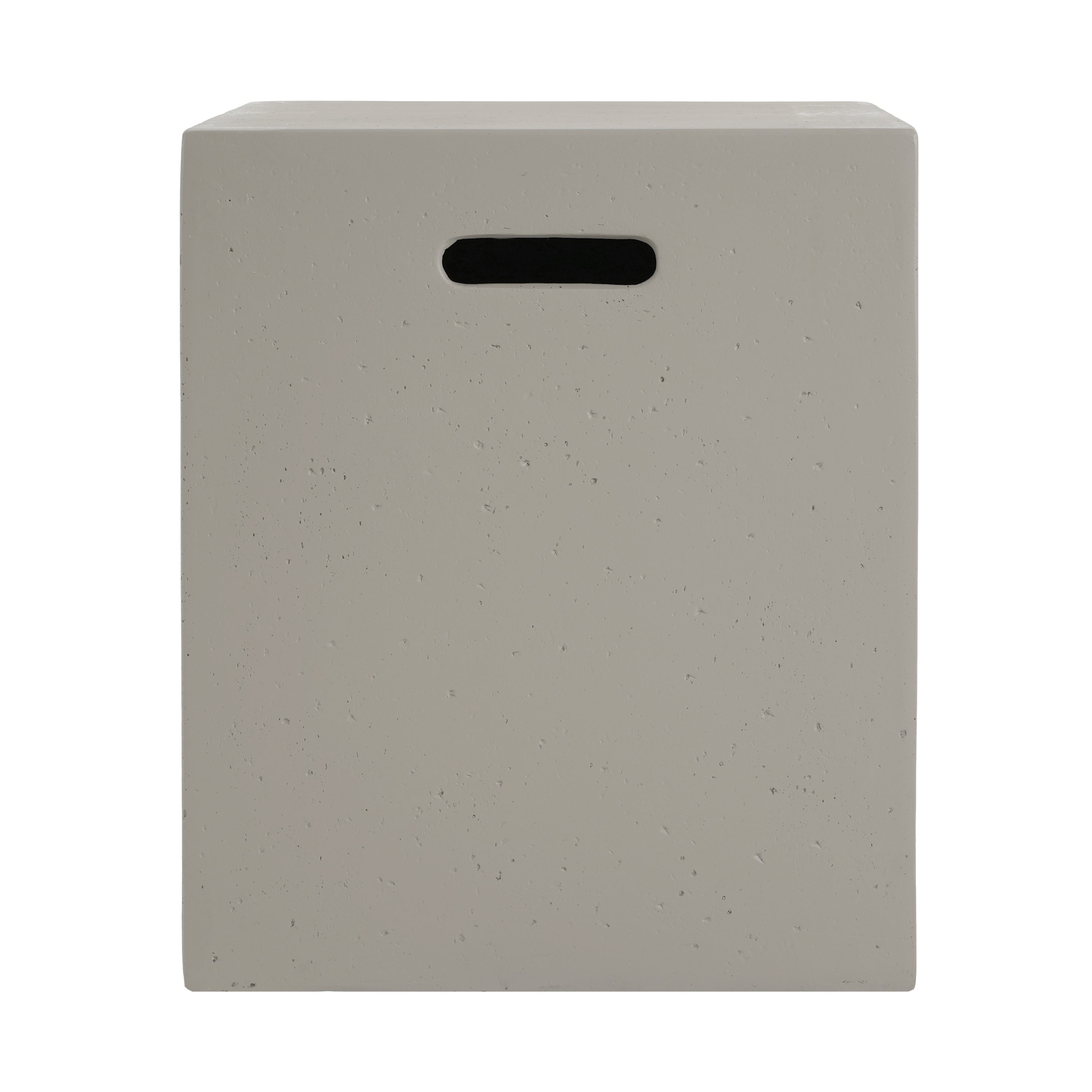 Christopher Knight Home Outdoor 20" Lightweight Concrete Tank Holder Side Table,Light Gray