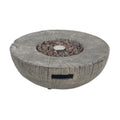 Christopher Knight Home Wally Patio 30,000 BTU Lightweight Concrete Propane Fire Pit, Light Gray