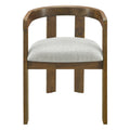 Christopher Knight Home Avery Mid-Century Modern Rubber Wood Barrel Dining Chair with Upholstered Seats, Walnut/Grayish Green, Set of 2