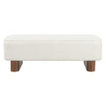 Christopher Knight Home Oakridge Modern Rubber Wood Upholstered Bench, Beige/Brown