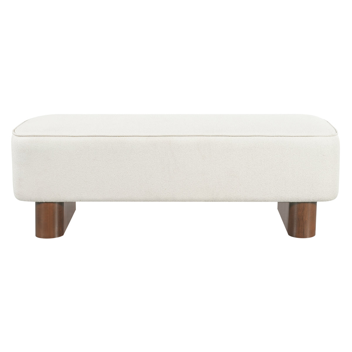 Christopher Knight Home Oakridge Modern Rubber Wood Upholstered Bench, Beige/Brown