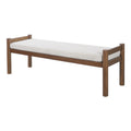Christopher Knight Home Mosswood Modern Rubberwood Chenille Upholstered Bench, Brown/Beige