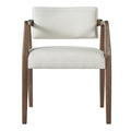 Christopher Knight Home Nephele Mid-Century Modern Rubberwood Upholstered Dining Chairs, Beige/Brown, Set of 2