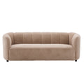 Christopher Knight Home Oakmere Modern 80" Wooden Chenille Upholstered 3-Seater Sofa with Curved Design, Nomad