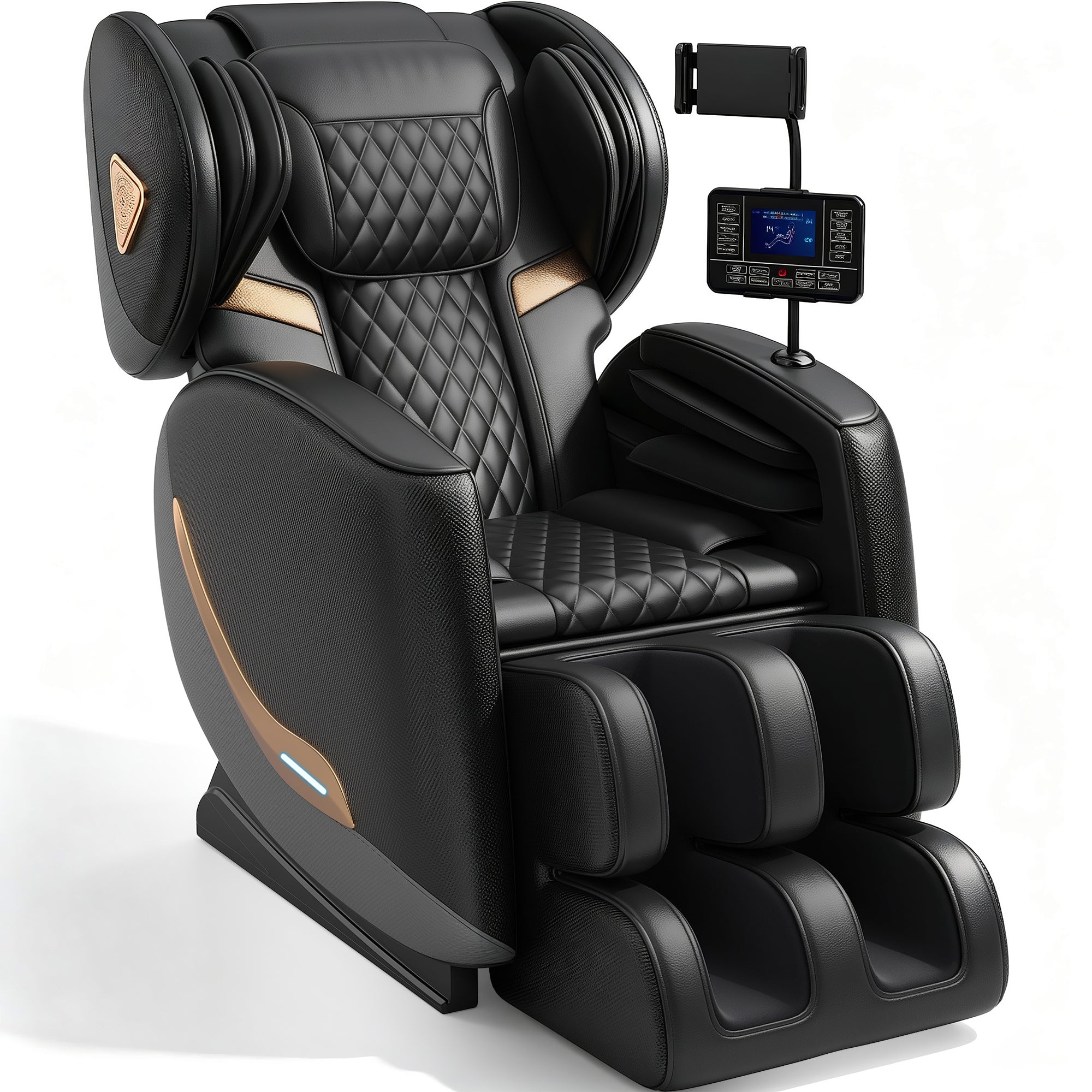GDFStudio Clegg Zero Gravity Full Body Massage Chair with Heat, Bluetooth and Foot Rollers, Black