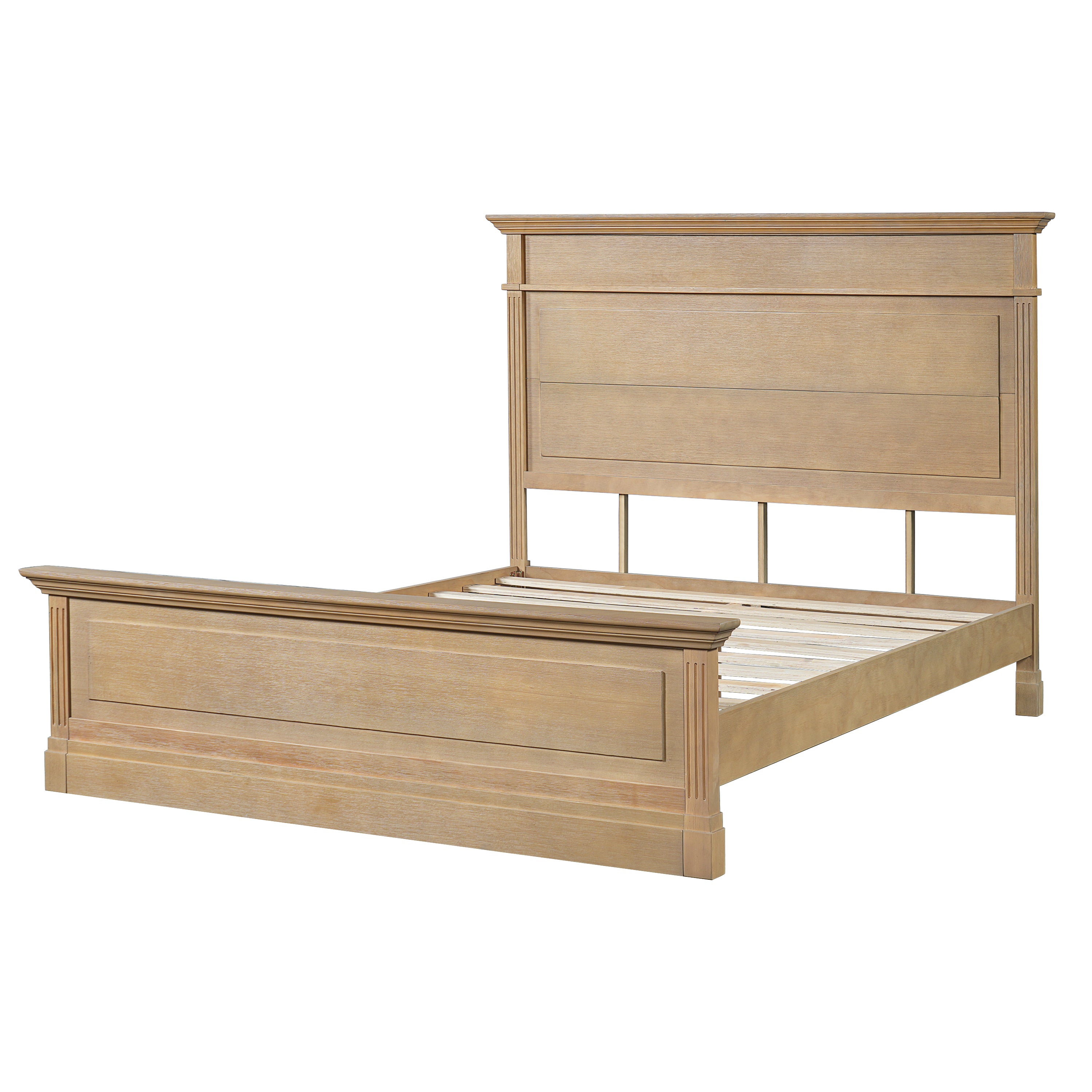 Christopher Knight Home Epiales Rustic Bed Frame with High Headboard and Footboard, Natural, Queen