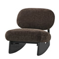 Christopher Knight Home Anteros Modern Chenille Upholstered Rocking Chairs with Curved Base, Dark Brown