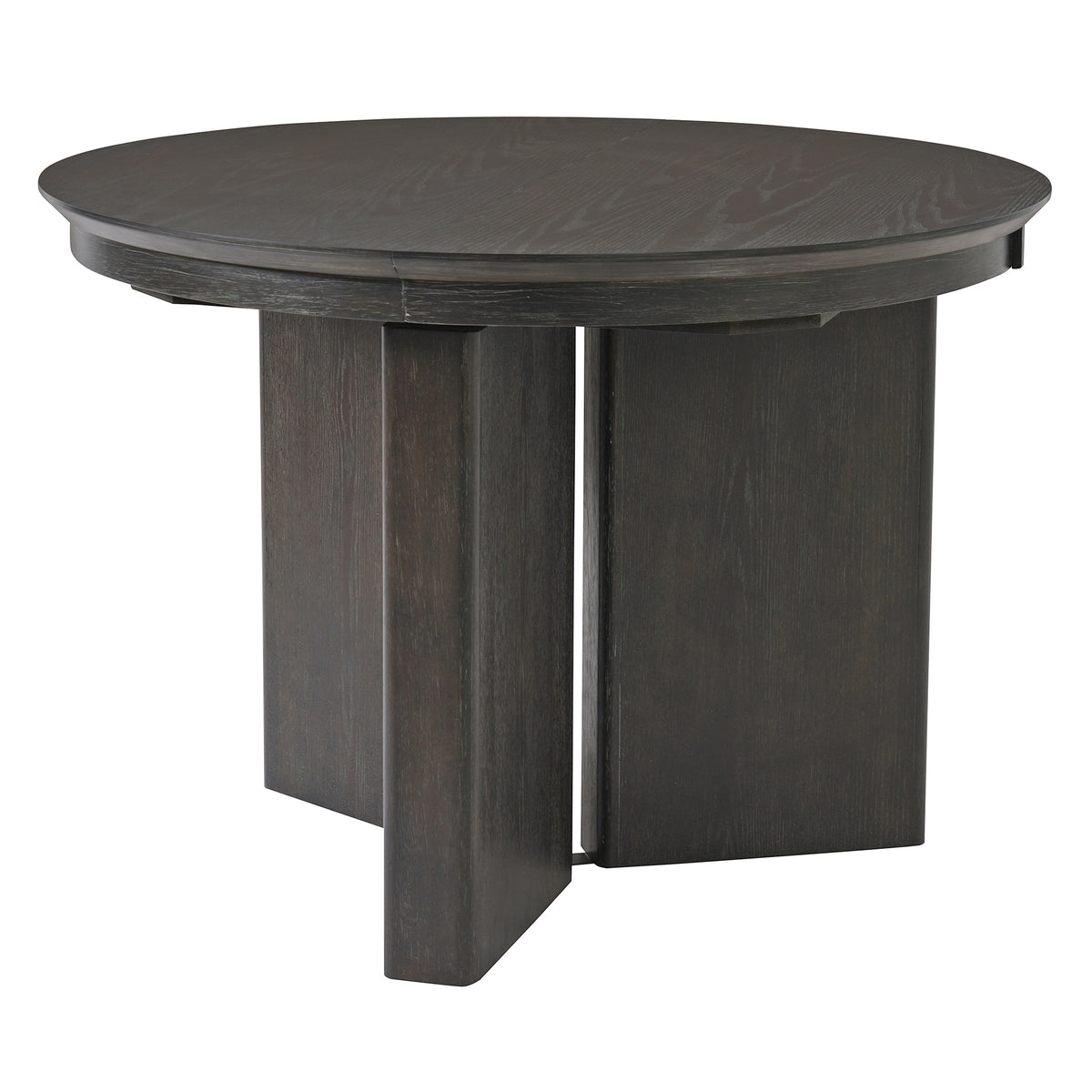 GDFStudio Everleigh Farmhouse Wooden Round Extendable Dining Table with Pedestal Base and Adjustable Foot Pads, Espresso