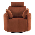 Christopher Knight Home Megaira Oversized 360? Swivel Glider Upholstered Recliner Chair with Adjustable Headrest, Pumpkin Red