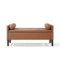 Christopher Knight Home Escoffier Modern Upholstered Storage Ottoman, Light Brown-PU