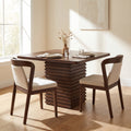 Christopher Knight Home Jasper Square Wooden Dining Table with Pedestal Base (Chairs Not Included), Walnut