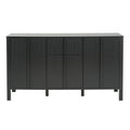 Christopher Knight Home Nathan Modern 59" Wooden Sideboard Cabinet with 3 Doors and 1 Drawers, Black