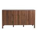 Christopher Knight Home Nathan Modern 59" Wooden Sideboard Cabinet with 3 Doors and 1 Drawers, Walnut