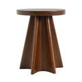 Christopher Knight Home Leo Mid-Century Modern Solid Wood Round Side Table with Flower Petal Base