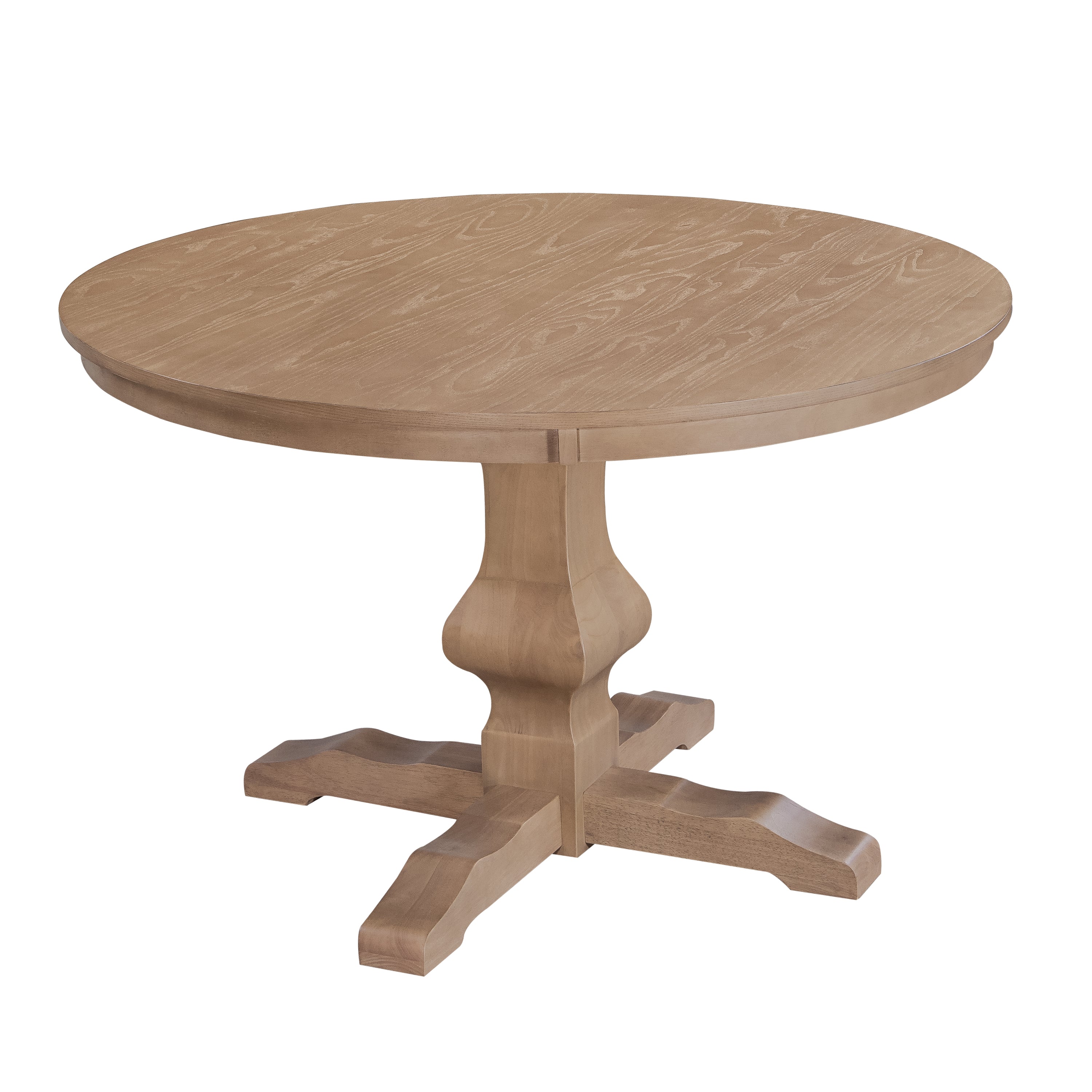 Christopher Knight Home Remuda Rustic Wood Round Dining Table with Pedestal Leg, Light Natural