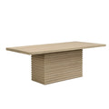 Christopher Knight Home Bianchi 84" Wood 6-Seater Dining Table with Pedestal Base, Light Natural
