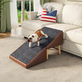 GDFStudio Cam 3-in-1 Wood Dog Ramp with Hidden Storage, Brown