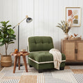 GDFStudio Pallas Chenille Upholstered 31 W Armless Single Sofa, Green