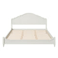 Christopher Knight Home Heath Farmhouse Platform Bed Frame with Curved Headboard and Turned Legs, White, King