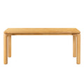 Christopher Knight Home Marcellus Modern Rectangular Rubber Wood Dining Table with Round Thick Legs, Natural