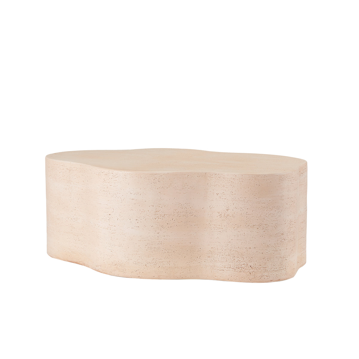 Christopher Knight Home Kaisa Modern Cloud-Shaped Lightweight Concrete Coffee Table, Natural