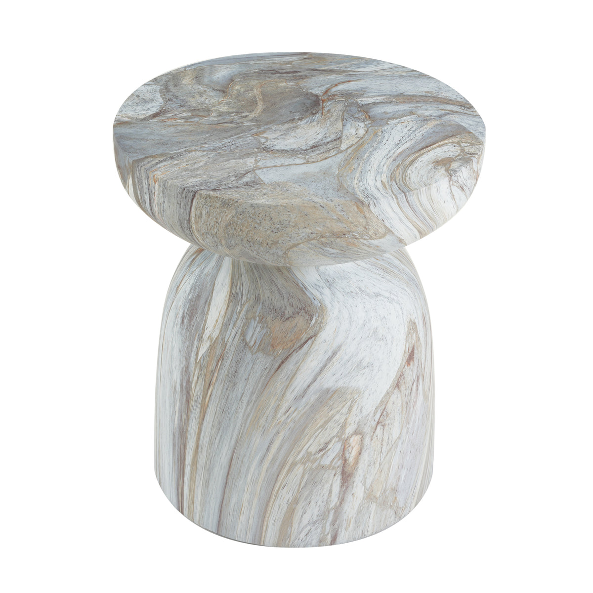 Christopher Knight Home Fabricius Modern Lightweight Concrete Accent Side Table, Stone Gray