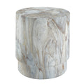 Christopher Knight Home Fabius Modern Lightweight Concrete Accent Side Table with Drum Design, Stone Gray