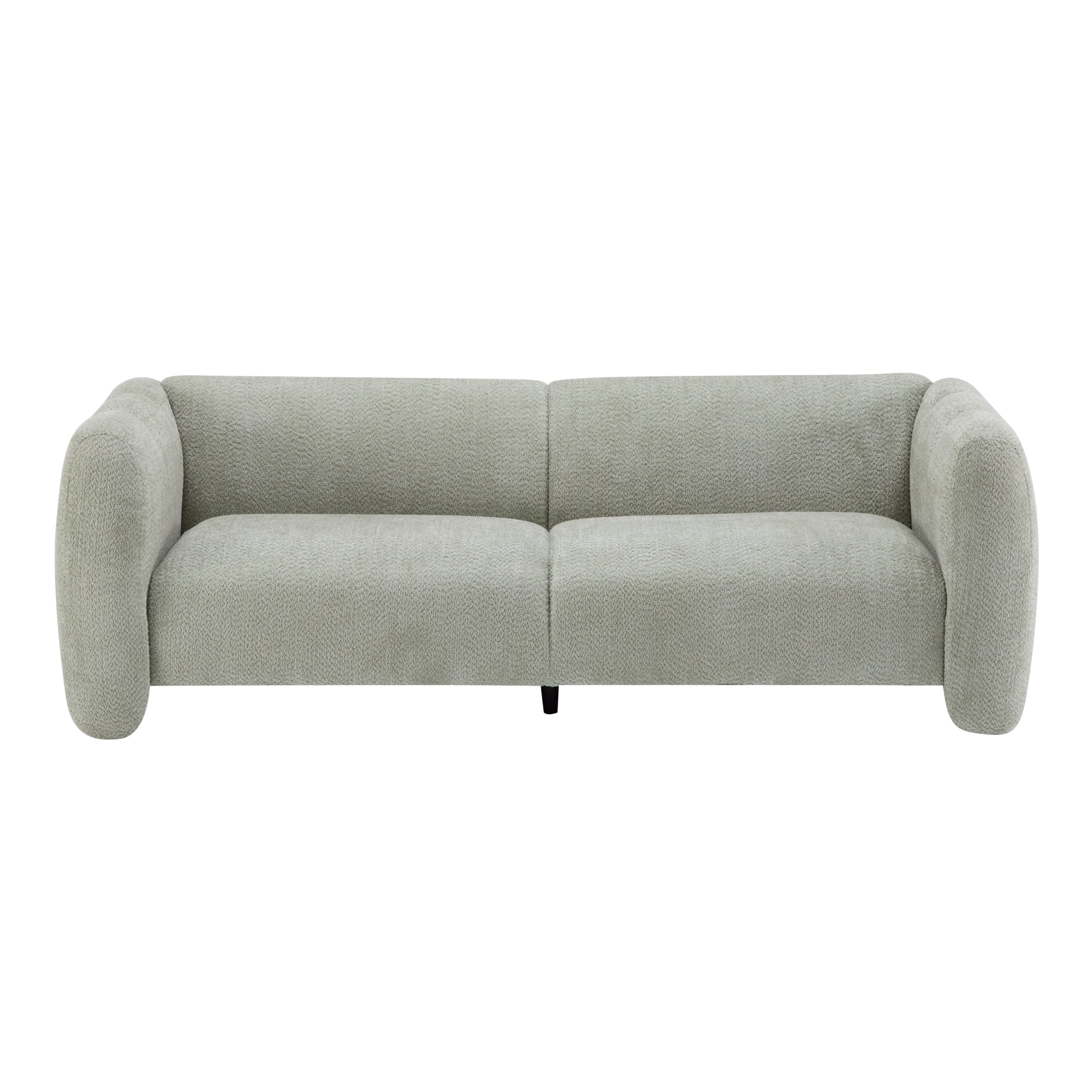 Christopher Knight Home Thodore Elegance 83" Wave-Shaped 3-Seater Sofa, Light Green