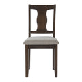 GDFStudio Orbis Modern Rubberwood Linen Upholstered Dining Chairs with High Backrest (Set of 2), Beige/Espresso