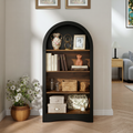 GDFStudio Sander Modern 4-Tier Freestanding Arched Display Rack, Black