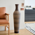 GDFStudio Aria Modern 39.4  Handcrafted PVC Textured Gradient Decorative Vase, Brown/Black
