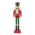 Christopher Knight Home Aimo Modern 63"H Oversized Patio Iron Nutcracker Soldier Statue, Red/Green