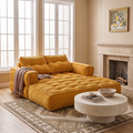 GDFStudio Cadle 51 W Convertible  Corduroy Foam Sofa Bed, Orange