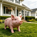GDFStudio Daisy Outdoor 26  Resin Cute Pig Garden Statue, Pink