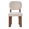 Christopher Knight Home Avery Mid-Century Modern Rubber Wood Dining Chair with Thick Upholstered Seats & Curved Backs (Set of 2), Walnut