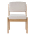 Christopher Knight Home Hudson Mid-Century Modern Rubber Wood Dining Chair with Upholstered Seat & Back (Set of 2), Natural