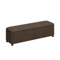 GDFStudio Celina Modern Glam Velvet Storage Ottoman Bench, Dark Brown