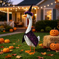 GDFStudio Ethan Halloween 24  Goose Statue with Interchangeable Holiday Outfits, White