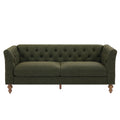 Christopher Knight Home Winston Traditional Chesterfield 73.5" PU Upholstered Sofa with Tufted Back, Green