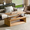 GDFStudio Cissie Modern 43.3'' Lift-Top Rectangle Storage Coffee Table, Natural