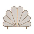 Christopher Knight Home Isen Modern Iron Freestanding Fireplace Screen with Fan?Shaped Peacock Design, Gold