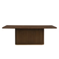 Christopher Knight Home Tessa Modern 8 Seater 84" Oversized Rectangular Dining Table with Pedestal Base, Walnut