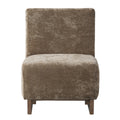 Christopher Knight Home Asko Modern Wooden Chenille Upholstered Slipper Chair with Curved Frame , Brown