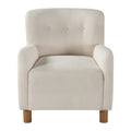 GDFStudio Rowan Transitional Linen Upholstered Accent Chair with Button Tufted Back, Beige