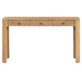 GDFStudio Francis 52” Rustic Console Table with Curved Corners and Concealed Drawers, Natural