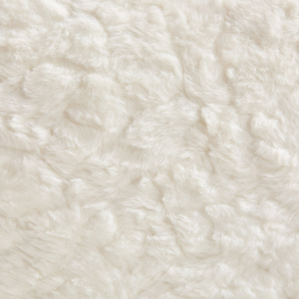 GDFStudio Mila Modern 360? Swivel Faux Fur Upholstered Office Chair with Adjustable Height and 5 Casters, Cream