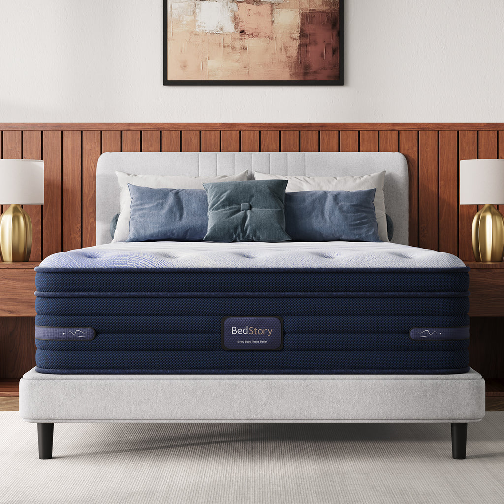 BedStory SpineAlign Pro 14" Firm Pressure Relieving Cooling Hybrid Mattress?Queen