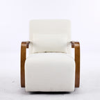 GDFStudio Galya Modern 360? Swivel Upholstered Accent Chair, Beige-Linen