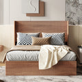 GDFStudio Phyllis Modern Pine Wood Platform Bed with Storage
